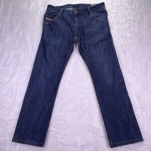 Diesel Jeans Krooley Regular Slim - Carrot Men's Jeans (Actual: 34x28) Dark Wash